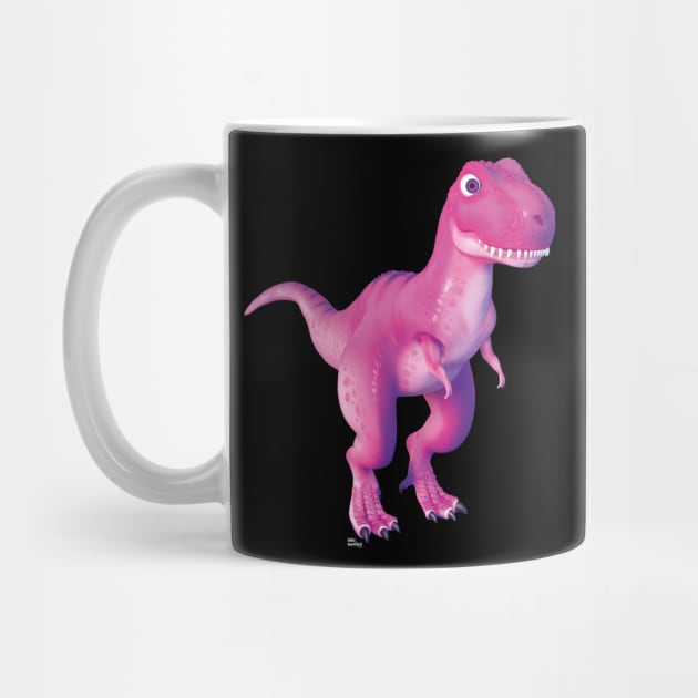 Pink 3D Dinosaur by hiki_komori